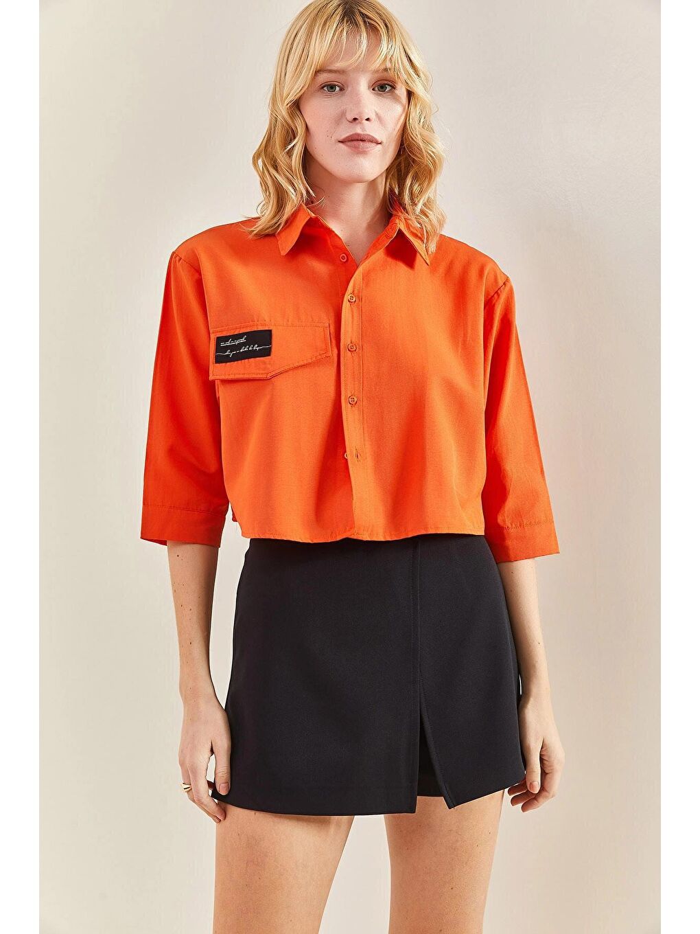 Siyah Kadın Şortlu Mini Etek