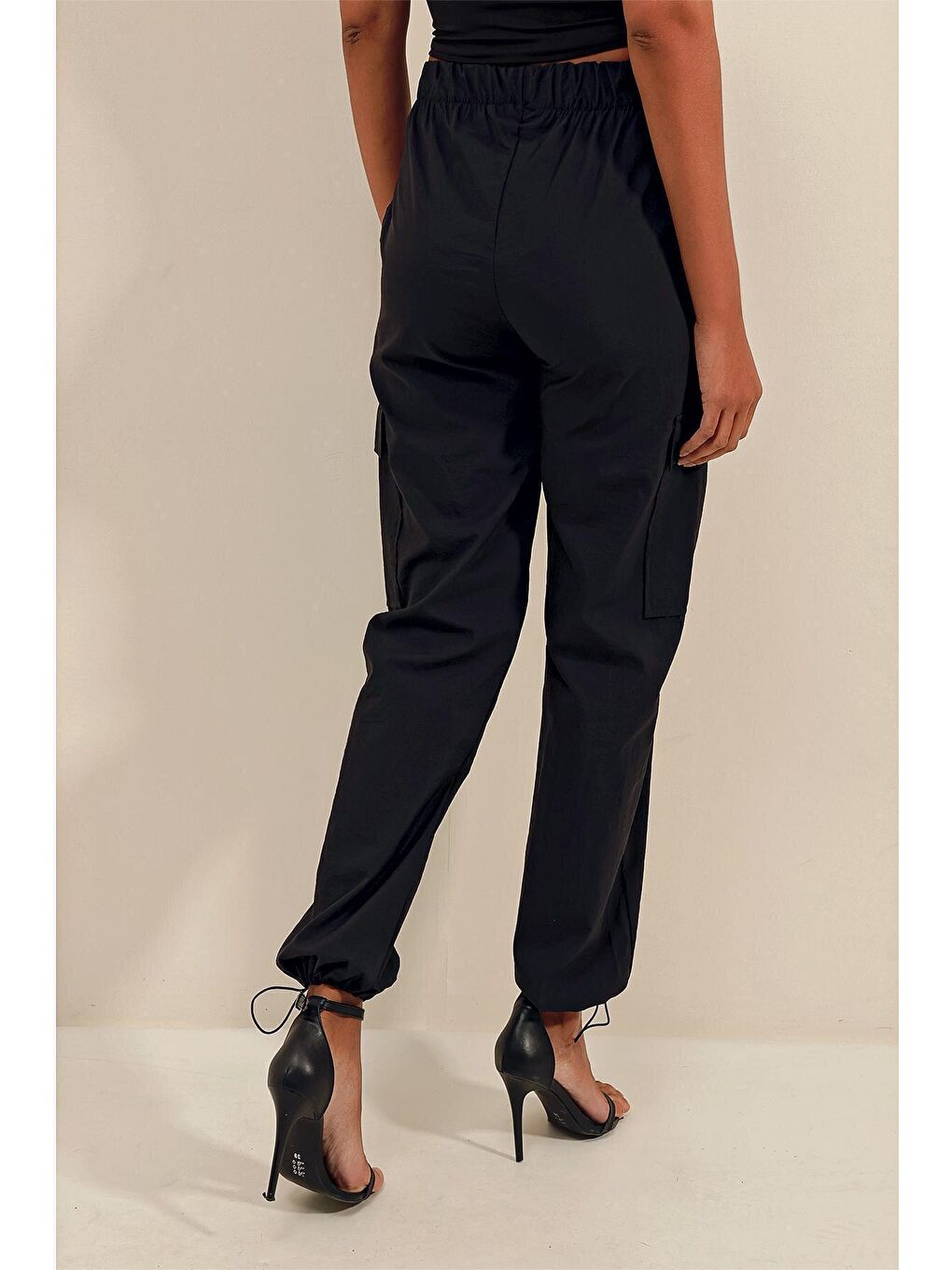 6581 Paraşüt Pantolon - Siyah-5