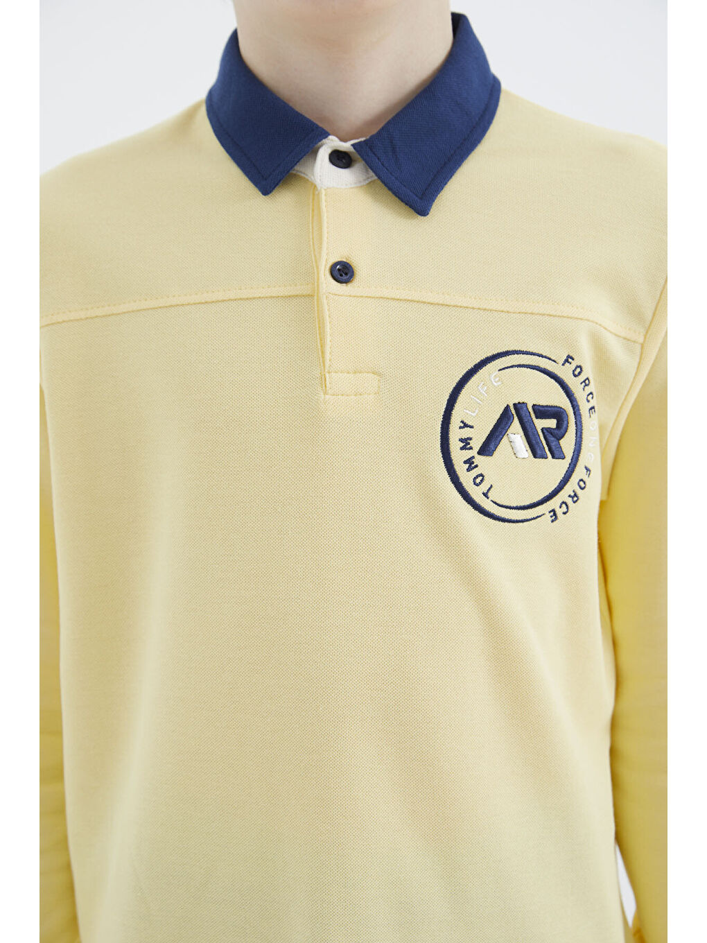Sarı Polo Yaka Erkek Çocuk Tişört - 11172-1