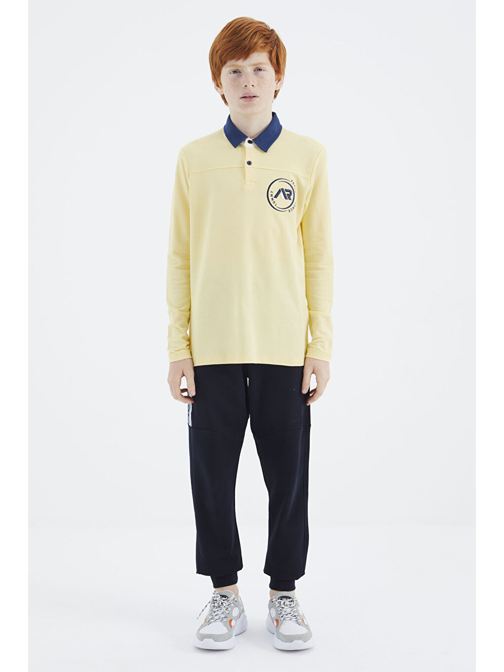 Sarı Polo Yaka Erkek Çocuk Tişört - 11172-2