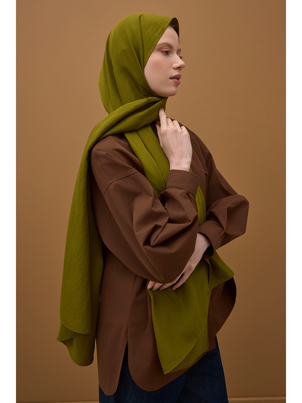 Yeşil Soft Kraş Şal Avokado-2