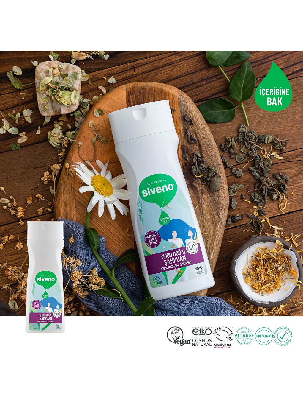 %100 Doğal Kepeğe Karşı Etkili Şampuan Günlük Bakım Yağlı Saçlar Çay Ağacı Keklik Üzümü Vegan 300 ml-2