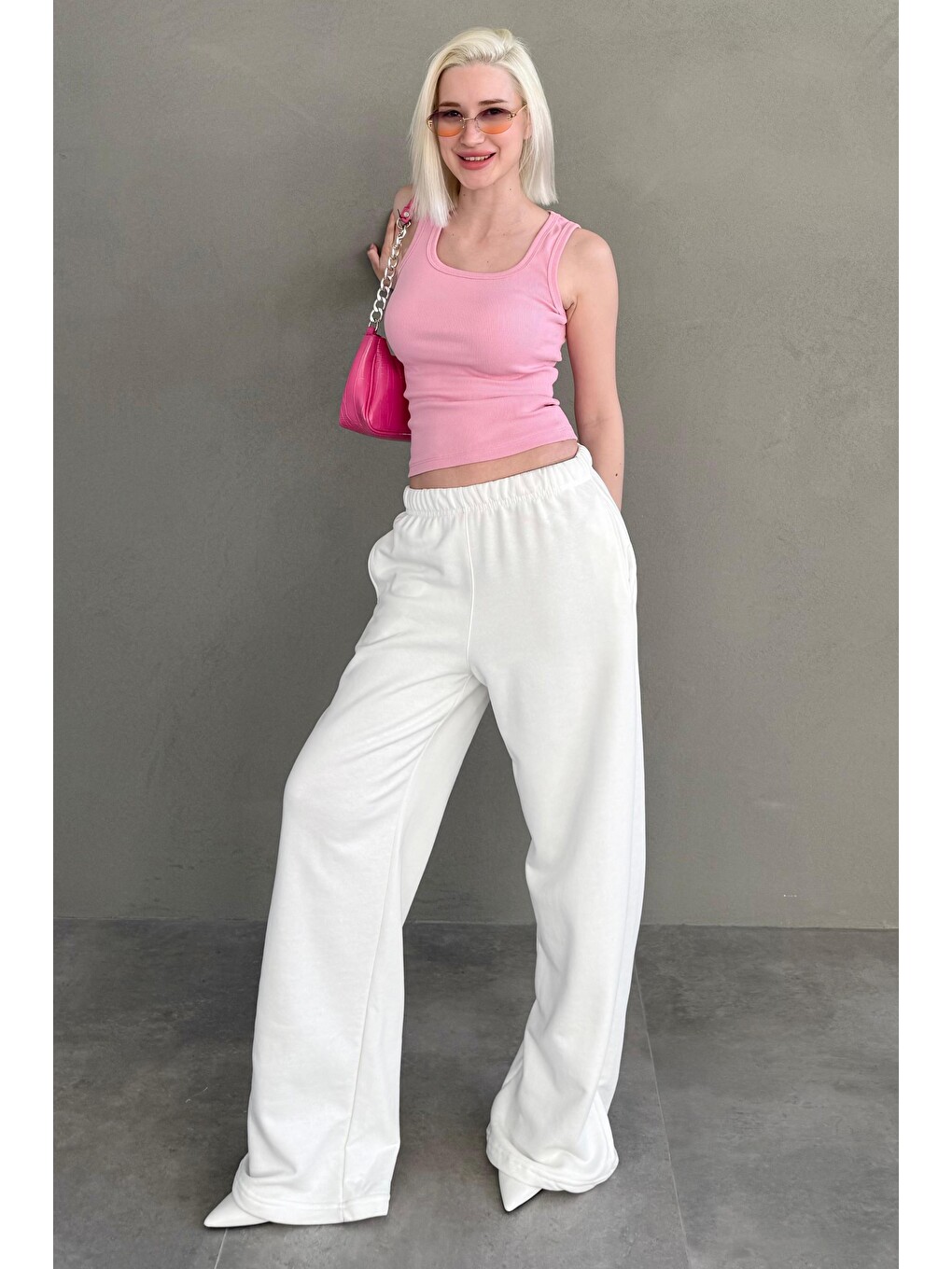 Pembe Kalın Askılı Kadın Atlet Mg2440-3
