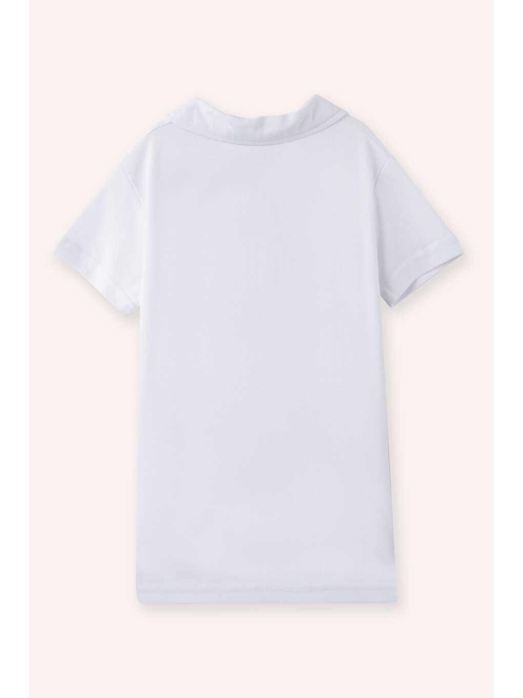 Unisex Çocuk Beyaz Polo Yaka Tişört-1