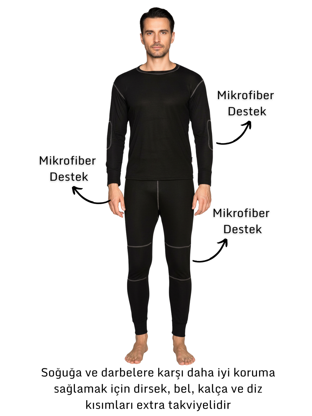 Active Plus Yetişkin Termal İçlik Set Siyah-2
