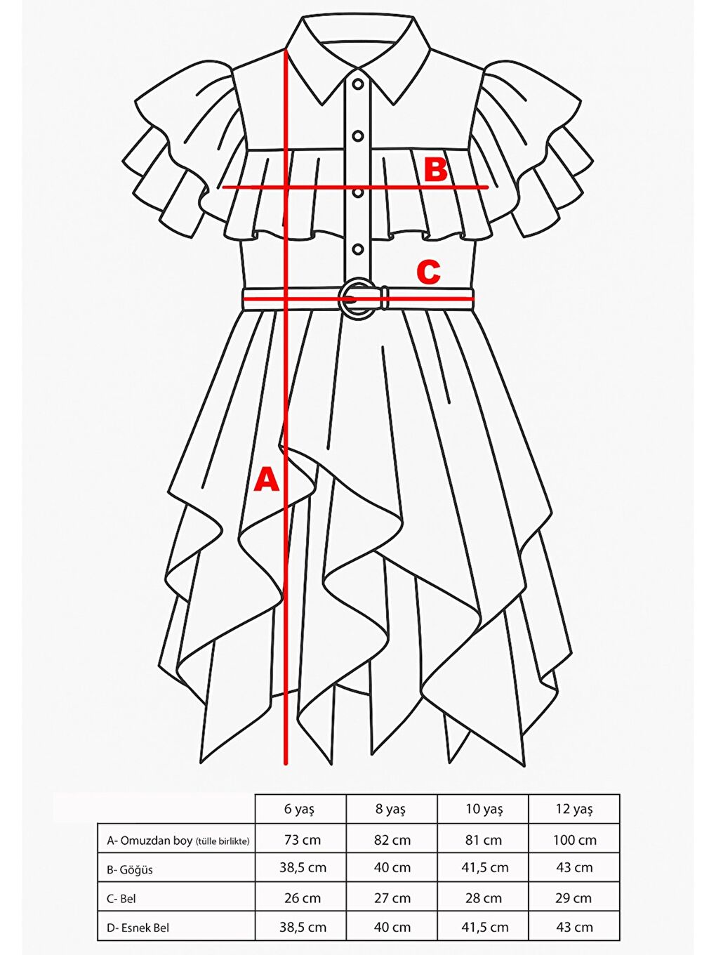 Girls Kız Çocuk Elbise 6-13 Yaş Bej-2