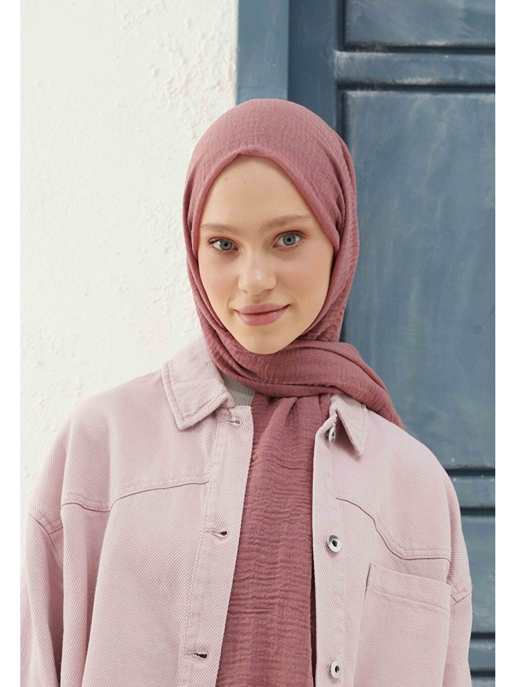 Pembe Bürümcük Şal Rose-3