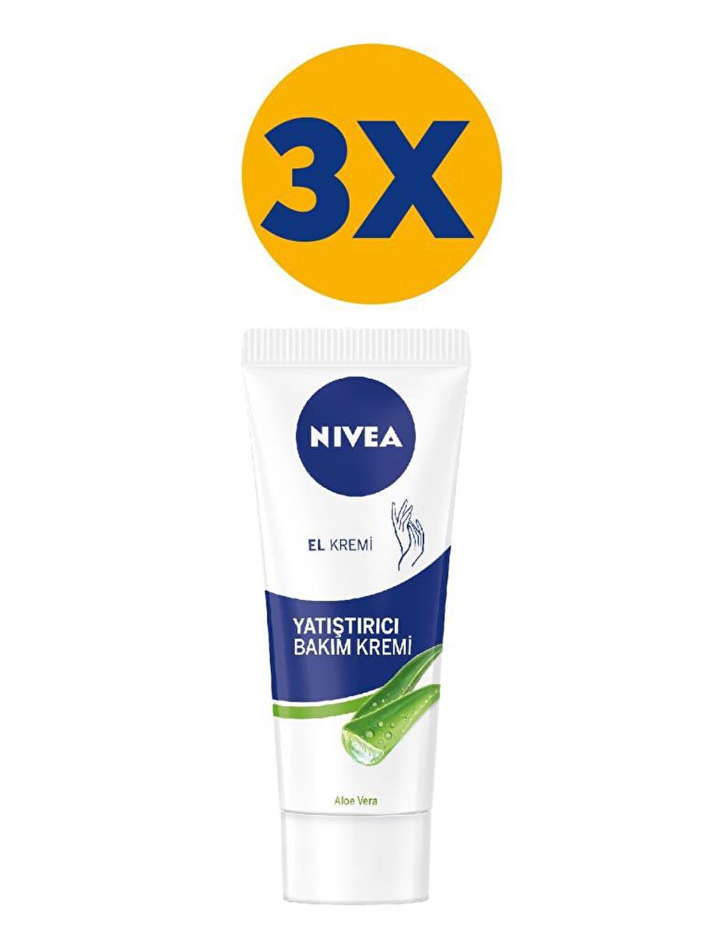 NIVEA Şeffaf Aloe Veralı Yatıştırıcı Bakım El Kremi - 75 ml X 3