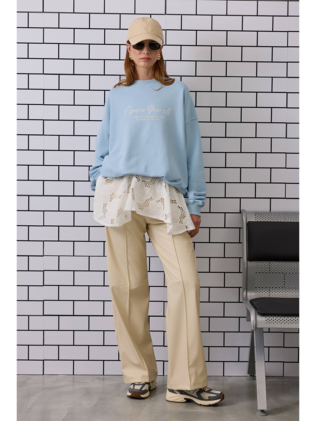 Nakışlı Sweatshirt Bebe Mavi-2