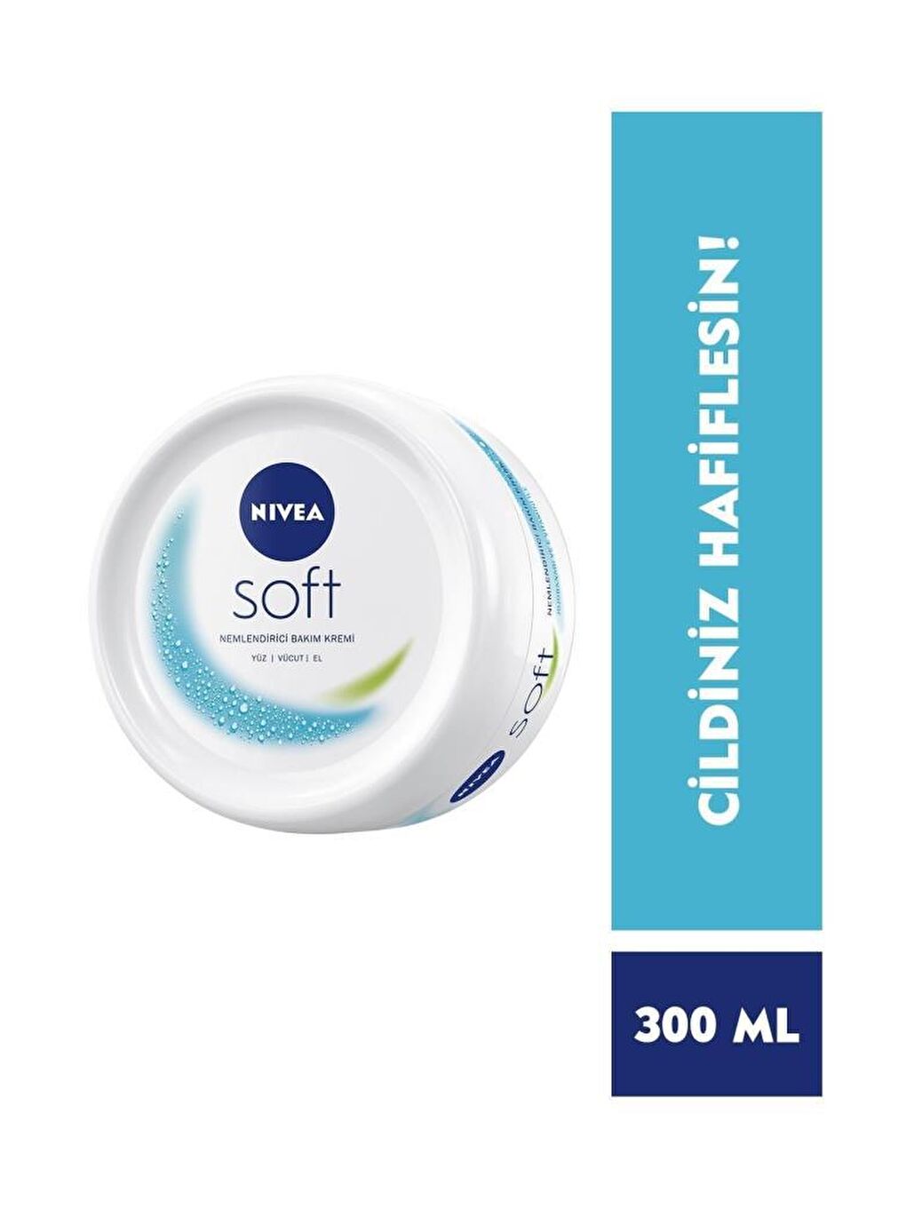 NIVEA Şeffaf Soft Krem 300 ml, Ne mlendirici Bakım Kremi, Yüz, Vücut, El, Jojoba Yağı, E Vitamini İle Cilt Bakımı