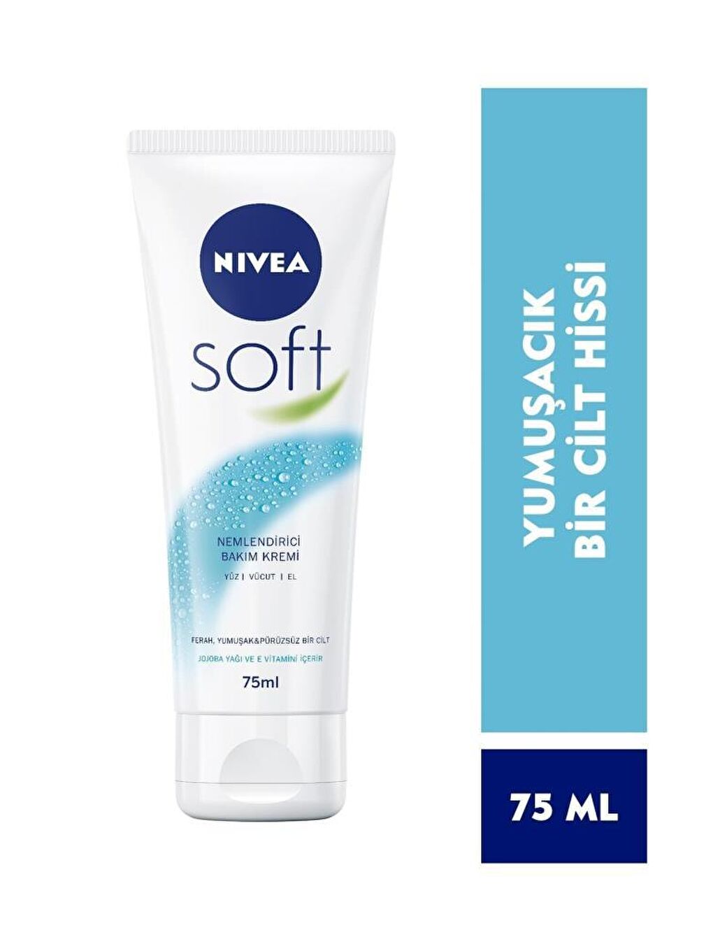 NIVEA Şeffaf Soft Krem 75 ml, Nemlendirici Bakım Kremi, Yüz, Vücut, El, Jojoba Yağı Ve E Vitamini Cilt Bakımı