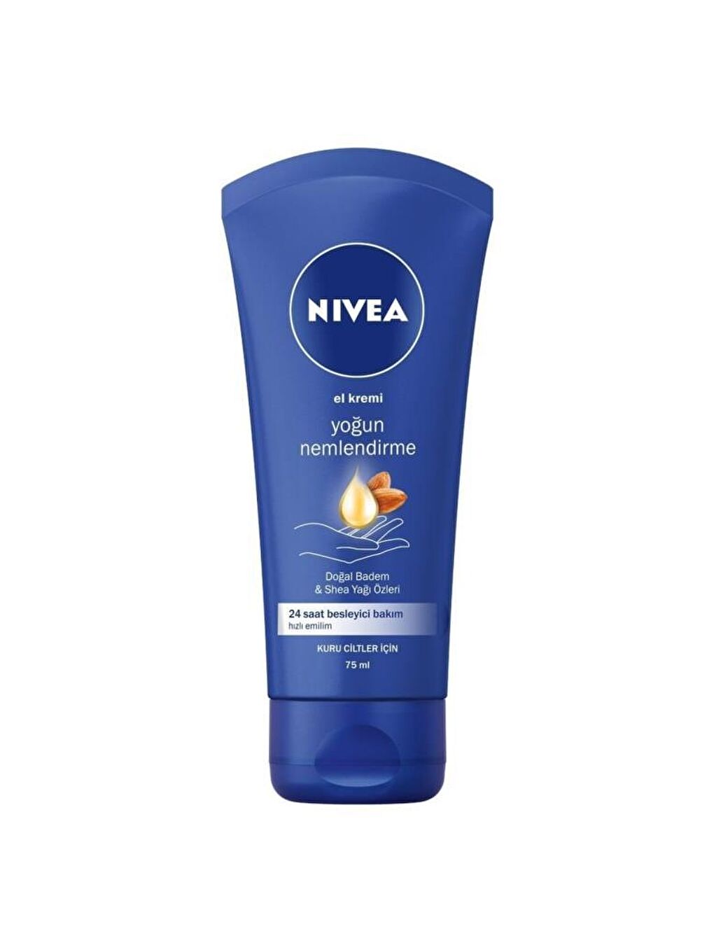 NIVEA Yoğun Ne mlendirici El Kremi 75 ml, Doğal Badem Yağı&Shea Yağı Özleri, El Bakım, Kuru Ciltler İçin - 1