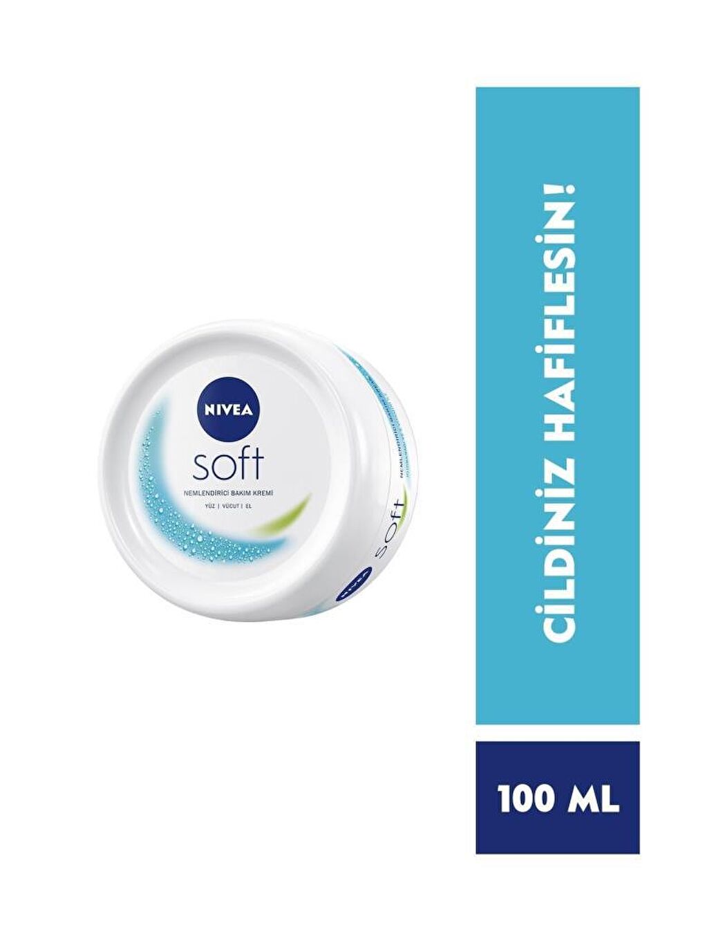 NIVEA Şeffaf Soft Krem 100 ml, Ne mlendirici Bakım Kremi, Yüz, Vücut, El, Jojoba Yağı Ve E Vitamini, Tüm Cilt Tip