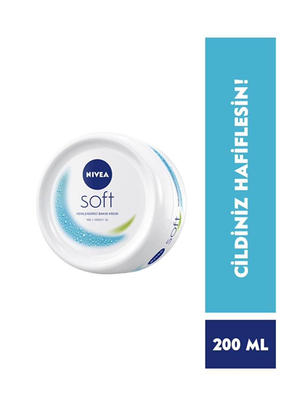 NIVEA Şeffaf Soft Krem 200 ml, Ne mlendirici Bakım Kremi, Yüz, Vücut, El, Jojoba Yağı Ve E Vitamini Cilt Bakımı