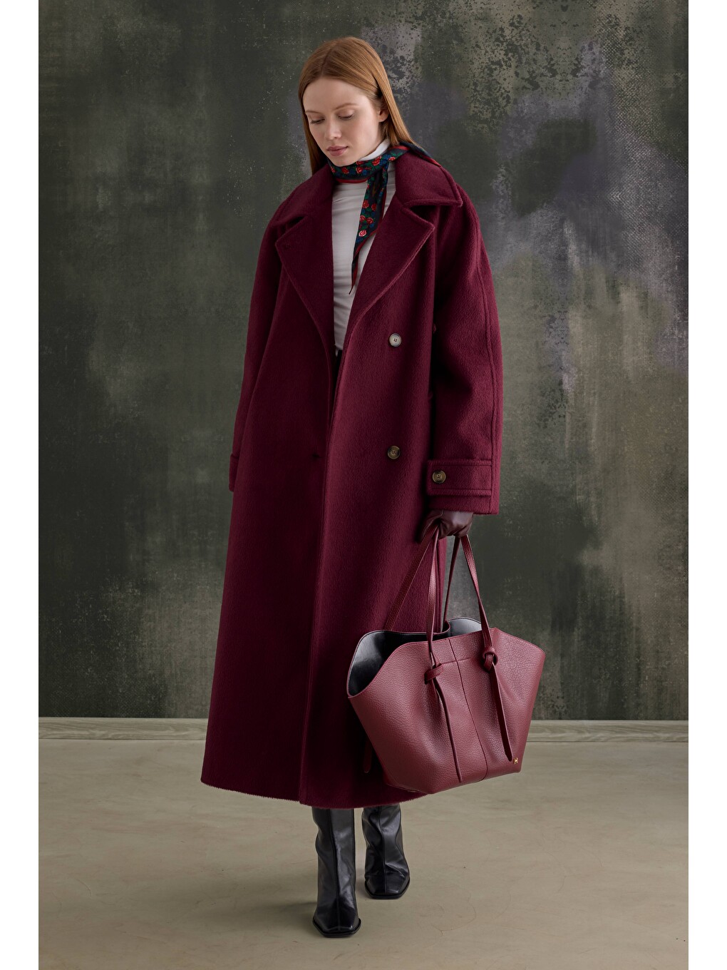 Kuşaklı Uzun Kaban Bordo-3