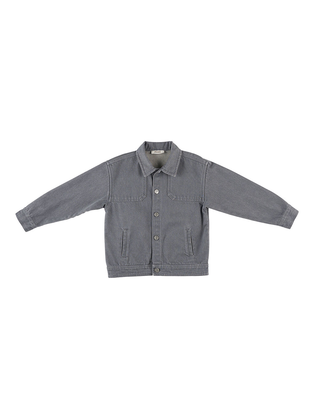 Gri Erkek Çocuk Denim Mont-4