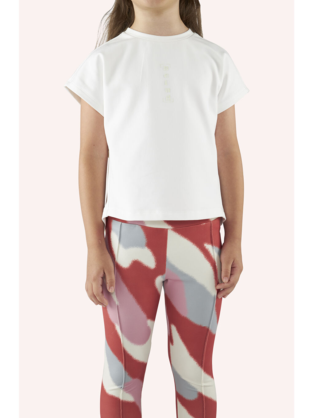 Kırmızı Kız Çocuk Desenli Tayt-5