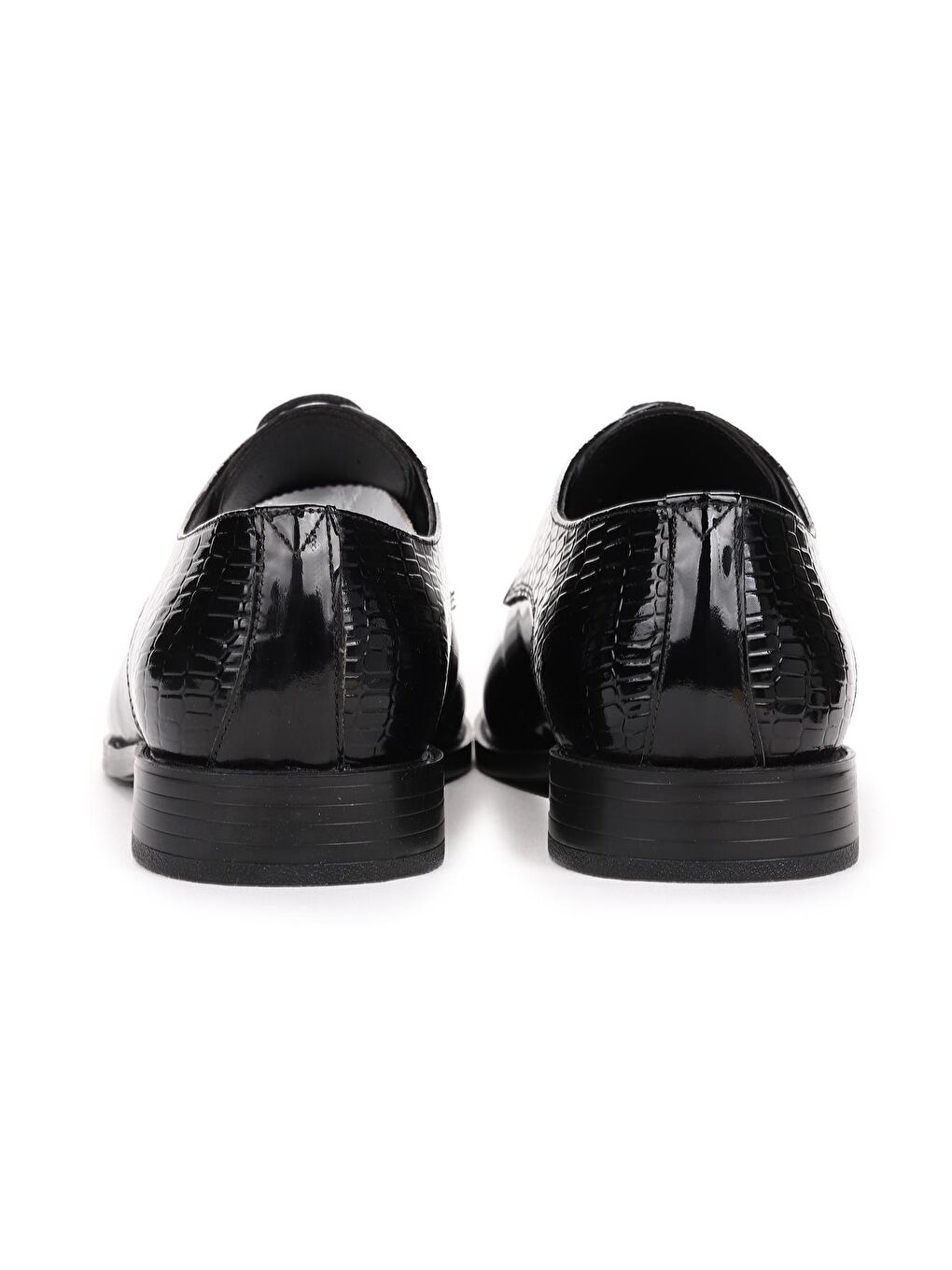 Siyah 1826 Rugan Deri Pvc Taban Erkek Klasik Ayakkabı-3