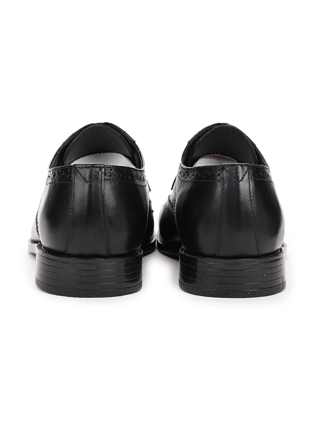 Siyah 02 Deri Pvc Taban Erkek Klasik Ayakkabı-3