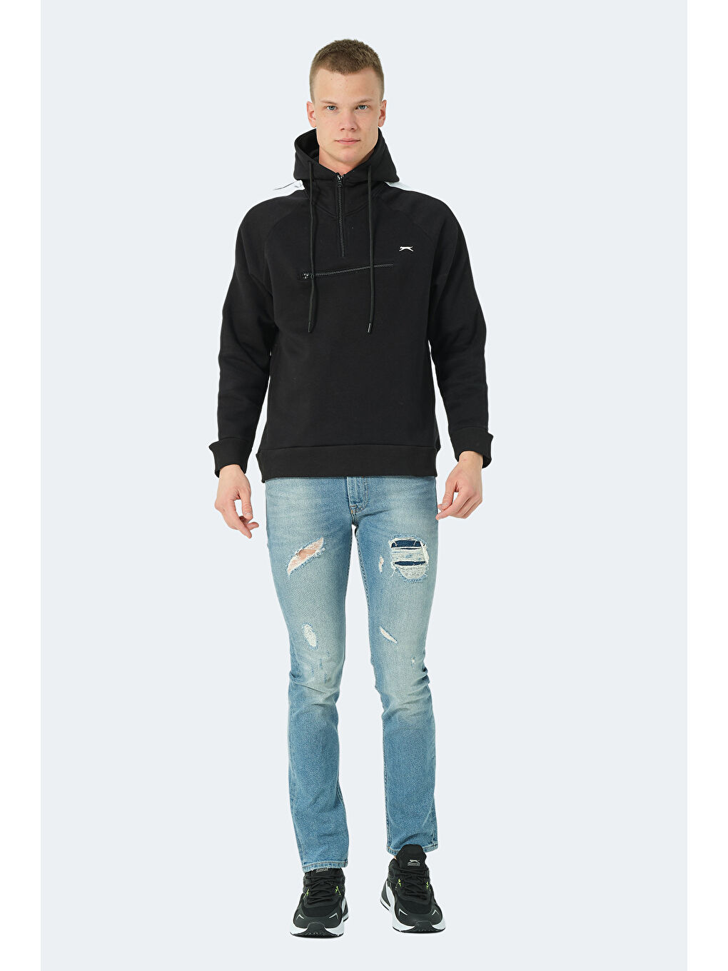 Erkek Hoodie Siyah-6