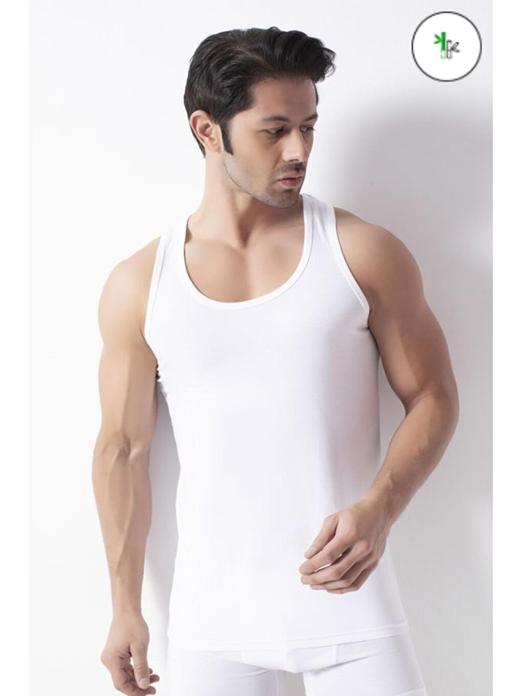 Bambu Beyaz Erkek Atlet