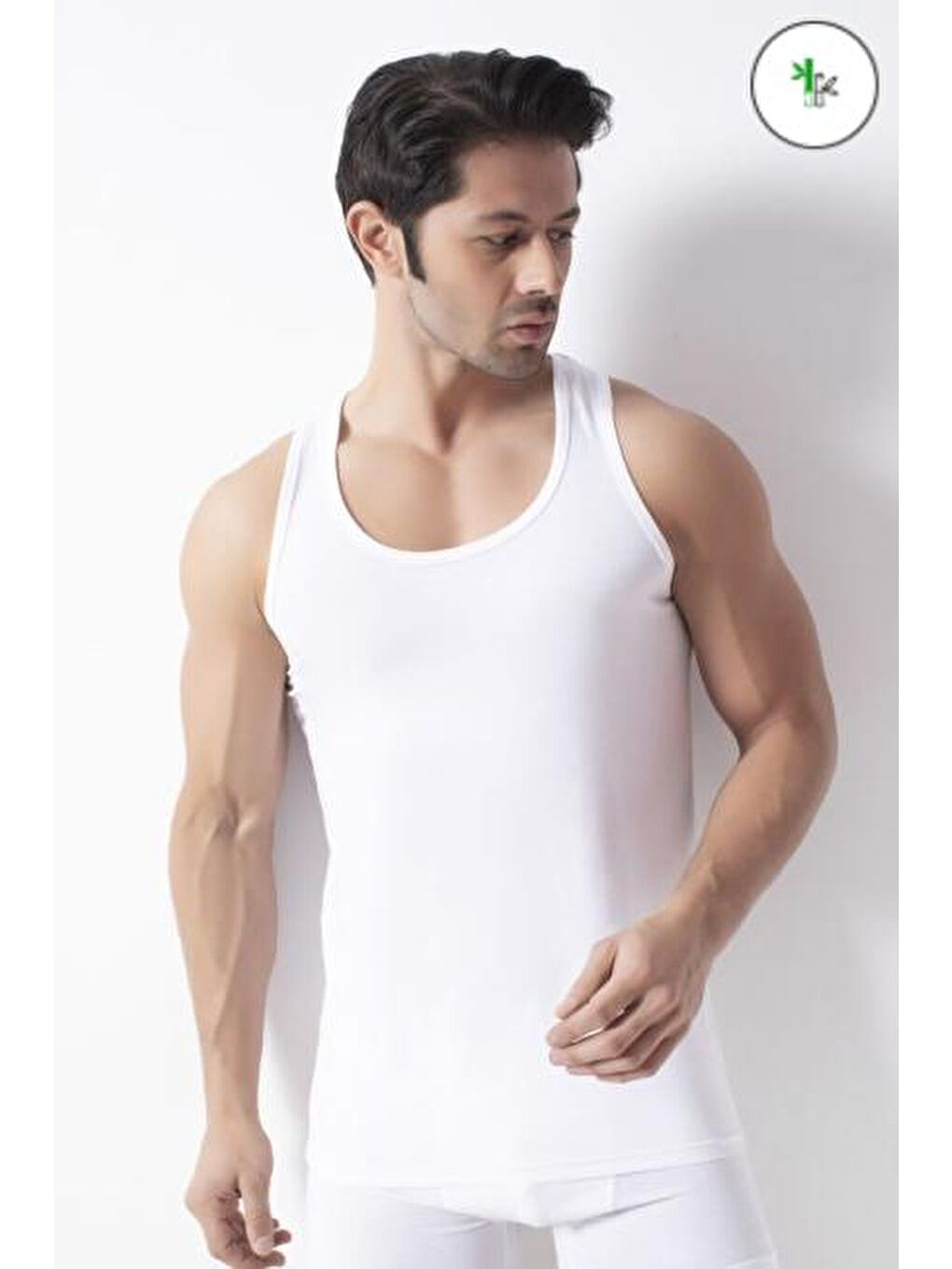 Bambu Beyaz Erkek Atlet-2