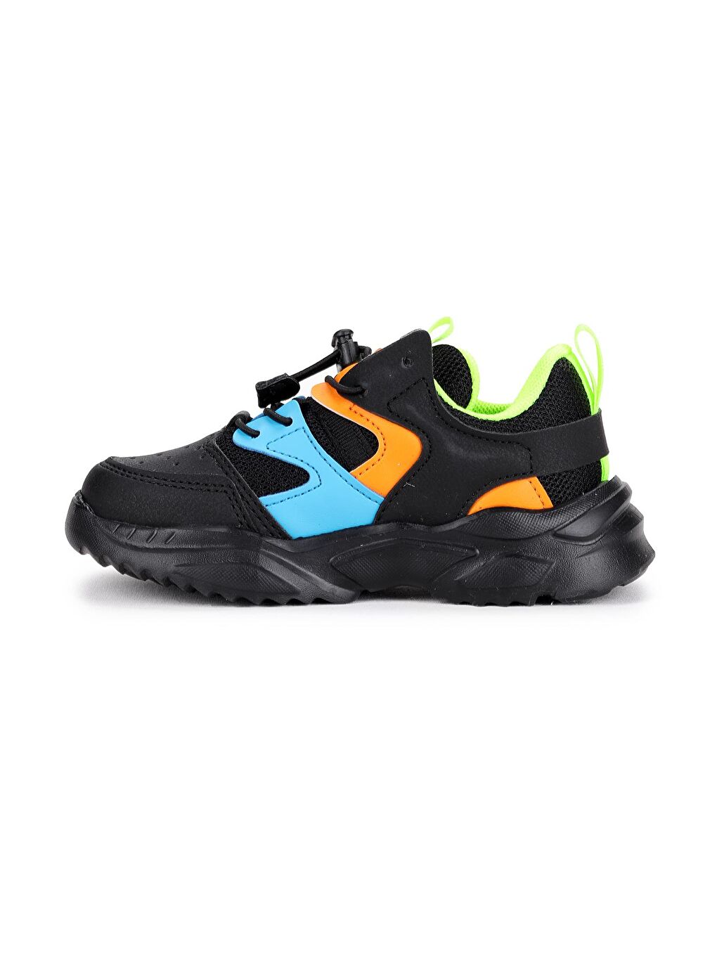 Siyah Y3 Cırtlı Kız/Erkek Çocuk Spor Ayakkabı-4