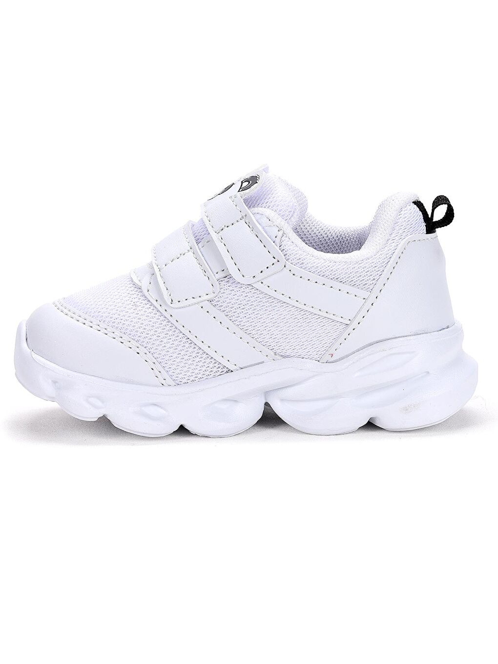 Beyaz Caty Işıklı Cırtlı Kız/Erkek Çocuk Spor Ayakkabı-4