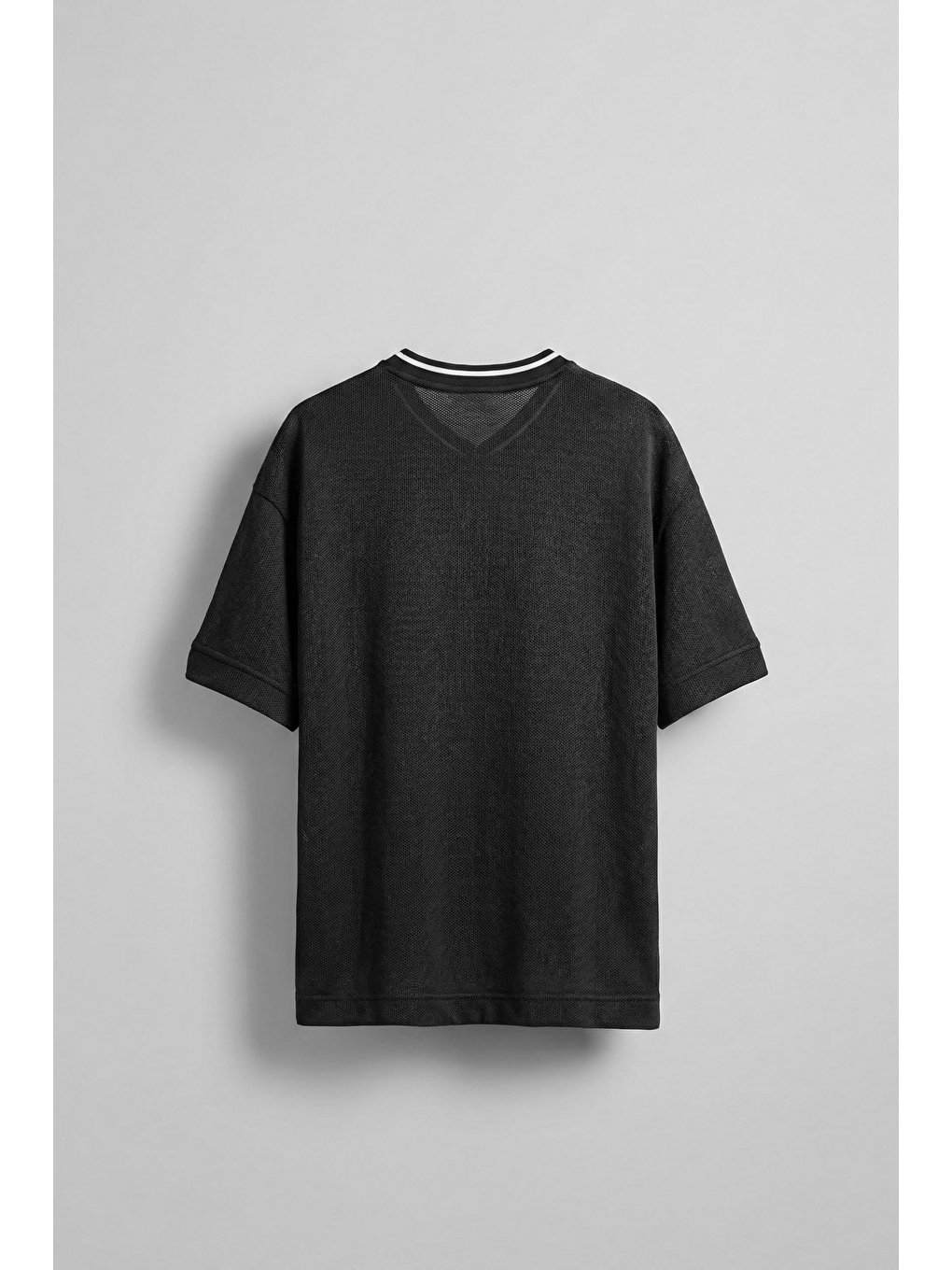 Gri Erkek 777 Baskılı Oversize Forma Kumaş T-Shirt Füme-1