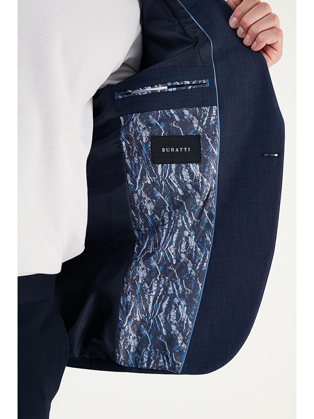 Lacivert Slim Fit 6 Drop Tek Yırtmaçlı Blazer Erkek Ceket NİPOYE-5