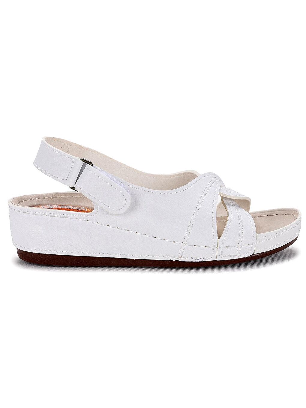 Beyaz Günlük 5 Cm Topuklu Jel Kadın Sandalet Ary 09-192-3