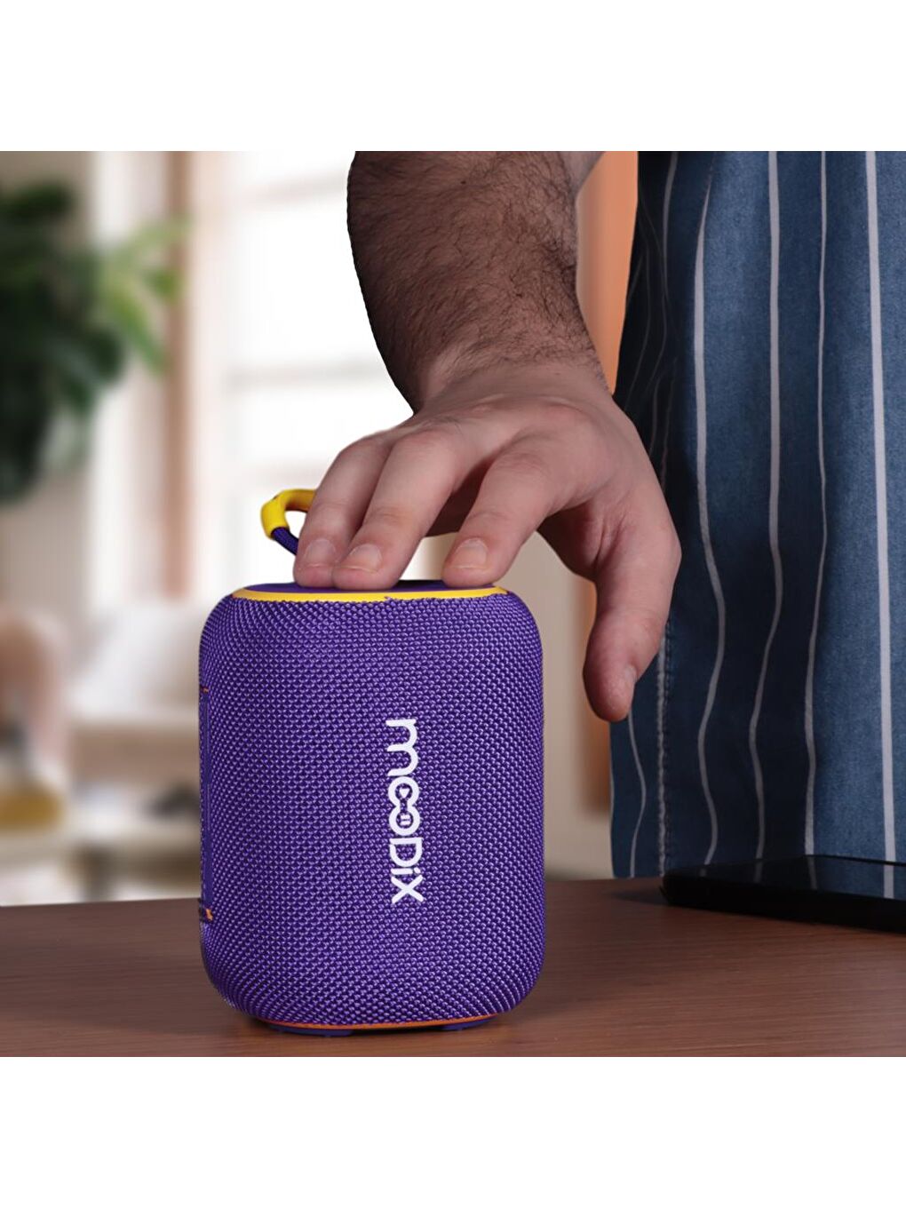 Moodix Mor-Sarı KI23KSV6 Bluetooth Hoparlör Mor 10W IPX6 Suya Dayanıklı - 9