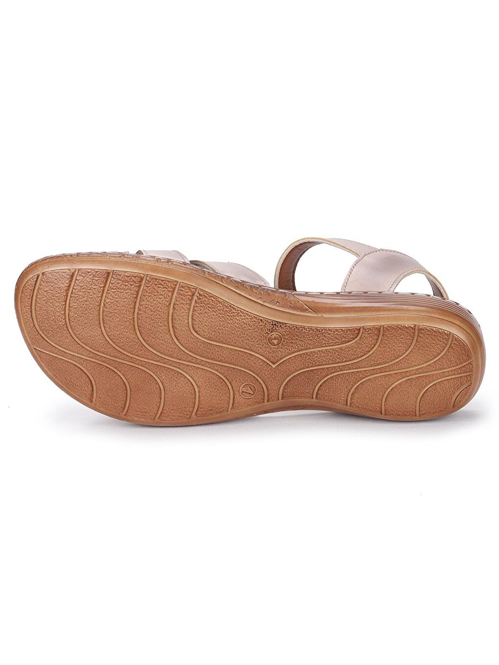 Bej Büyük Numara Cırtlı Kadın Sandalet Alens 502-4