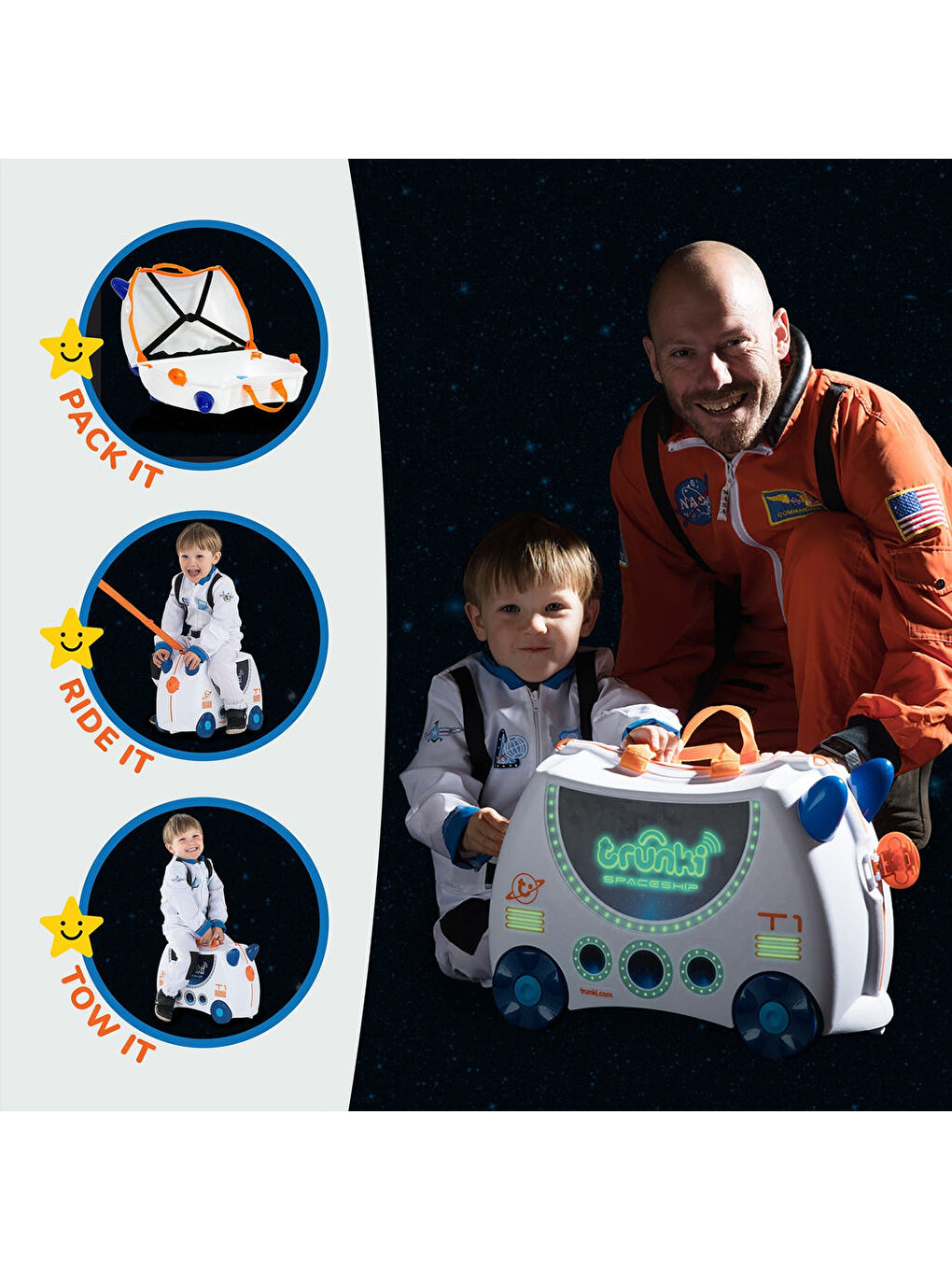 Trunki Karışık Çocuk Bavulu - Uzay Gemisi Skye - 3