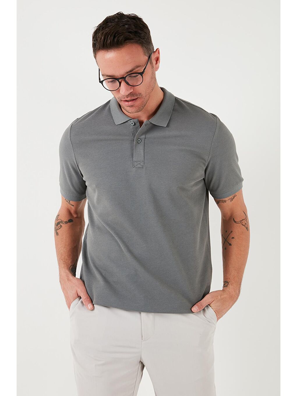 Buratti Haki Regular Fit Pamuklu Düğmeli Polo T Shirt 5902326 - 1