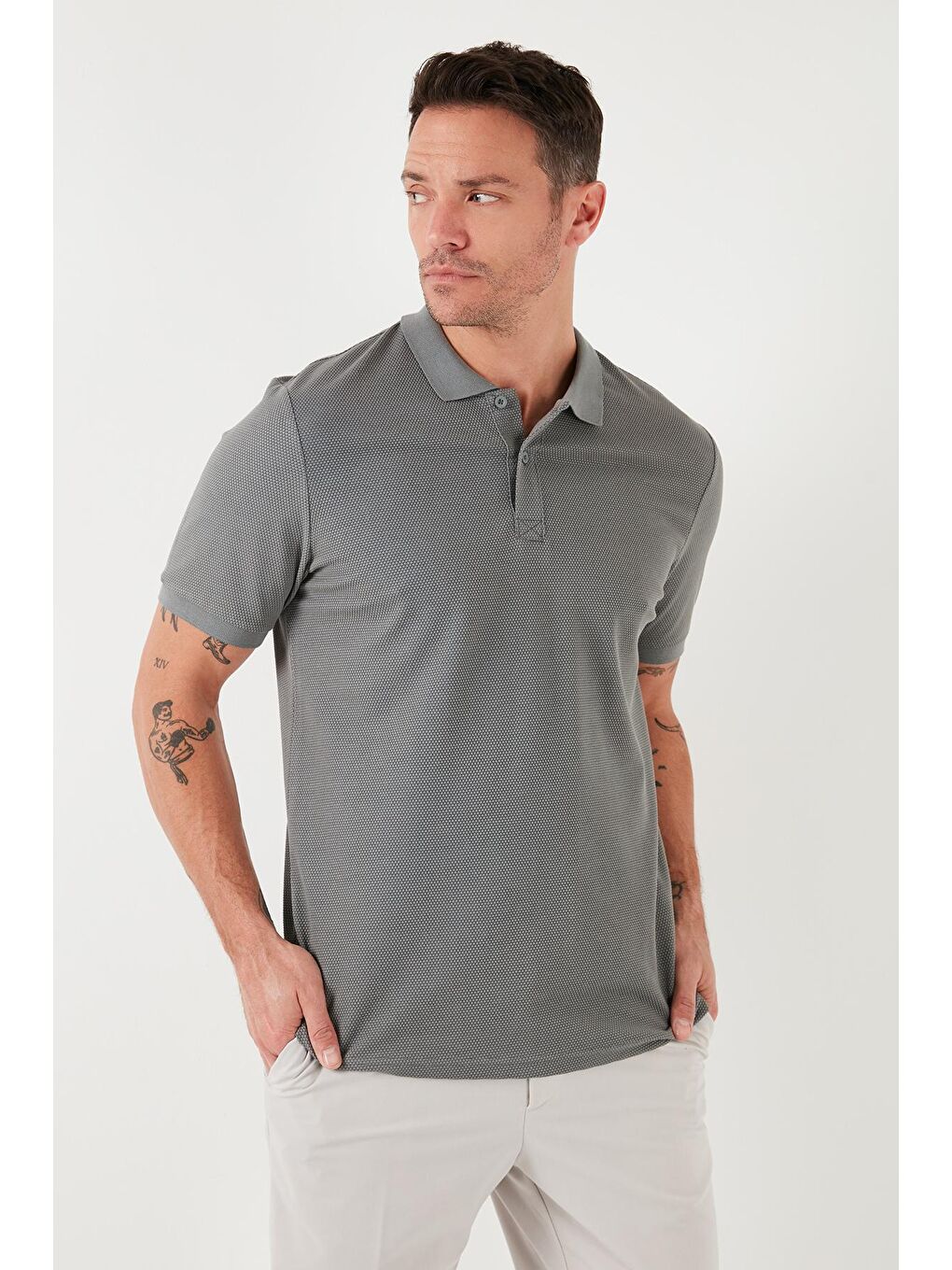 Buratti Haki Regular Fit Pamuklu Düğmeli Polo T Shirt 5902326 - 3