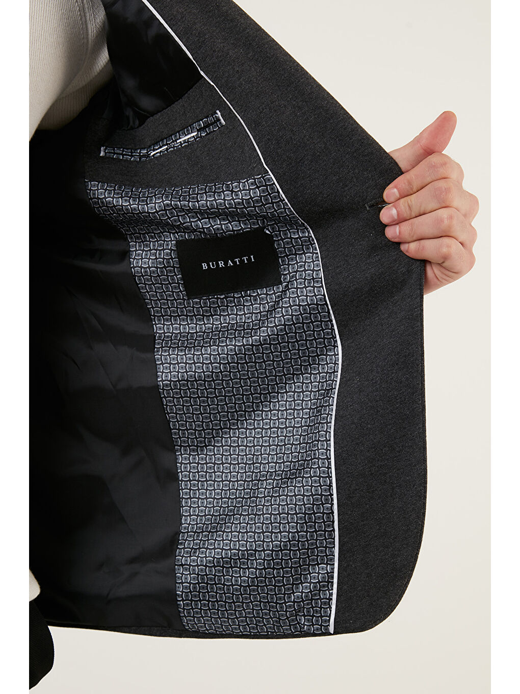 Antrasit Slim Fit 6 Drop Tek Yırtmaçlı Blazer Erkek Ceket 2163115 B-5