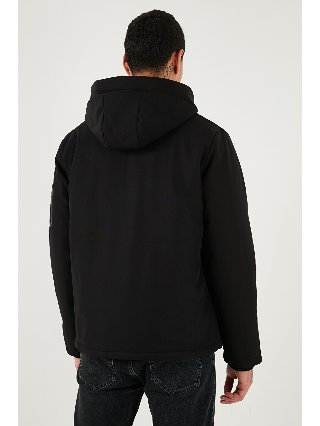Siyah Regular Fit Çıkarılabilir Kapüşonlu Cepli Erkek Mont 497albert-7
