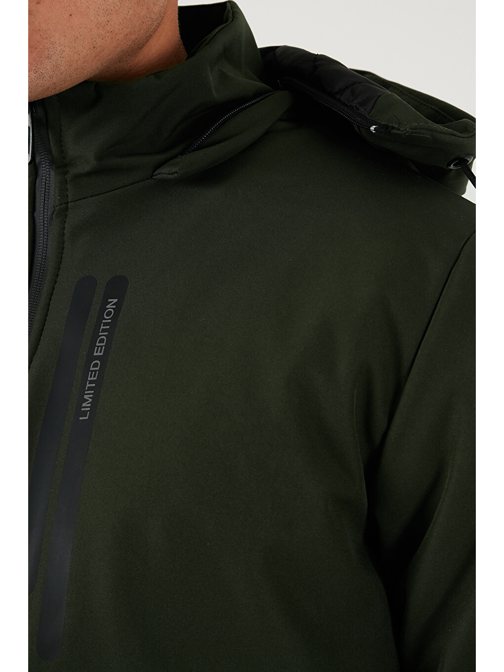 Haki Regular Fit Çıkarılabilir Kapüşonlu Cepli Erkek Mont 497albert-5