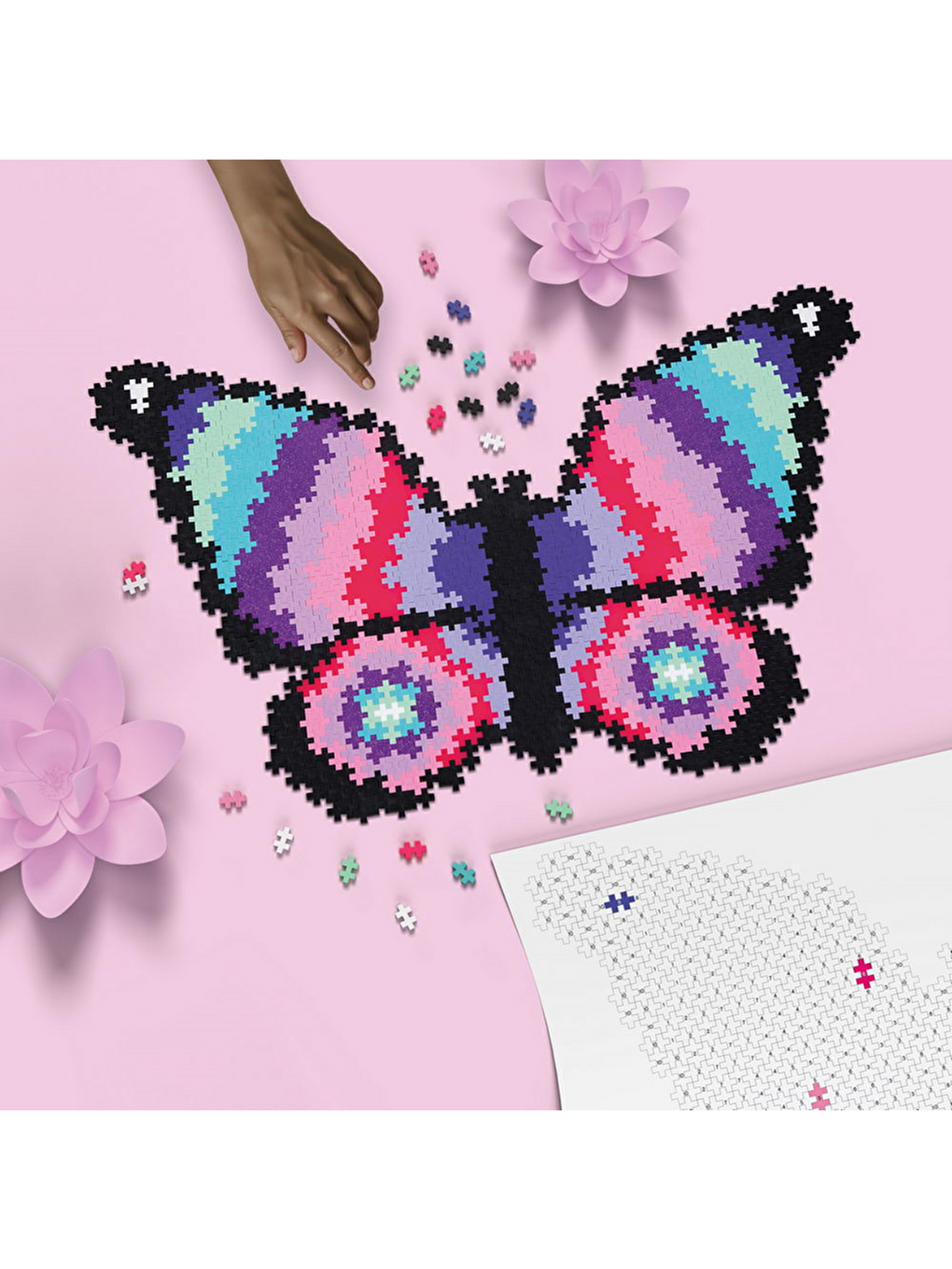 Plus-plus Puzzle By Number Butterfly (800 Parça)-2