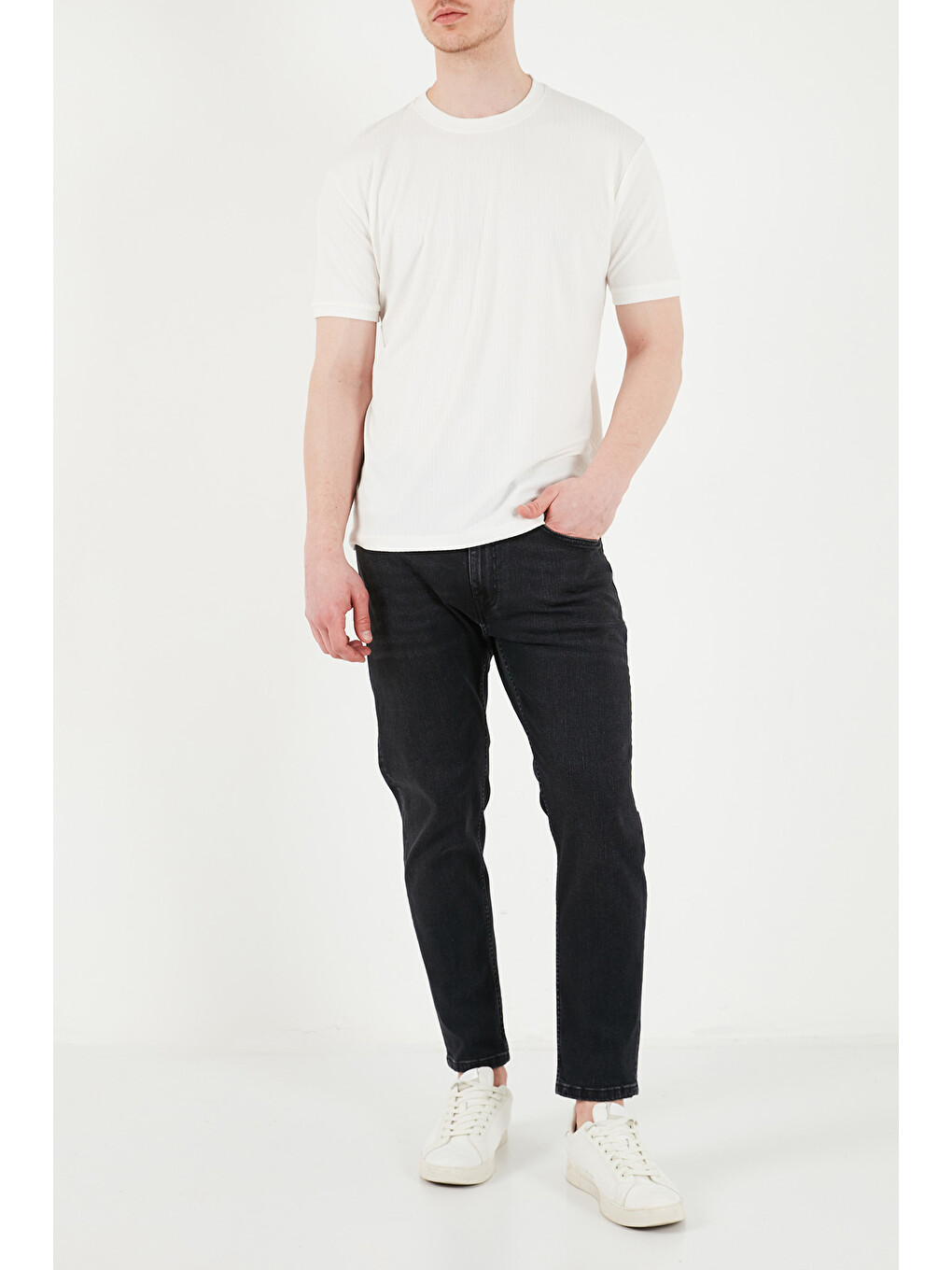 Siyah Pamuklu Slim Fit Normal Bel Jeans 5901C83MILANO-4