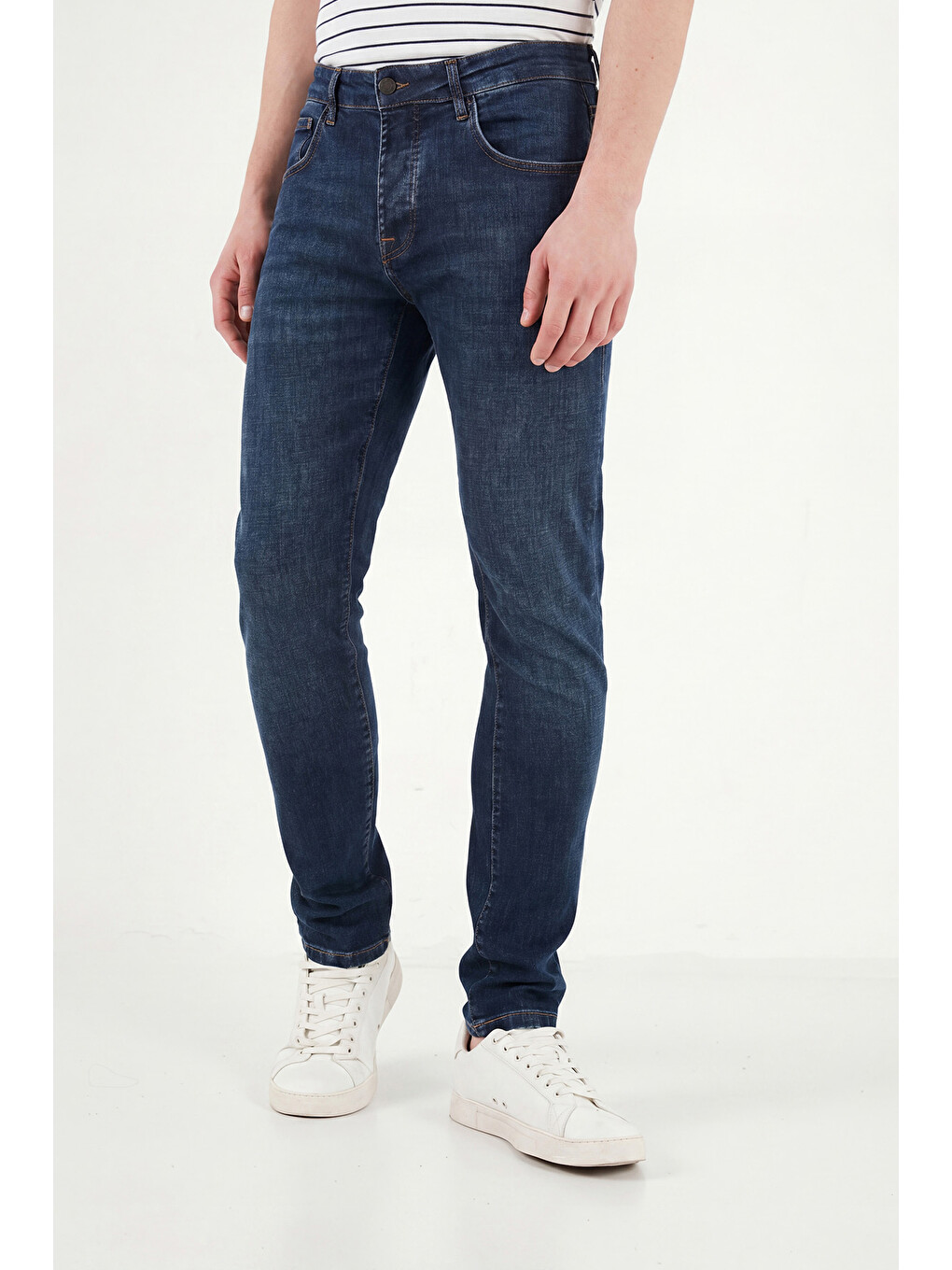 Lacivert Pamuklu Slim Fit Düşük Bel Jeans 1115C84NAPOLI-4