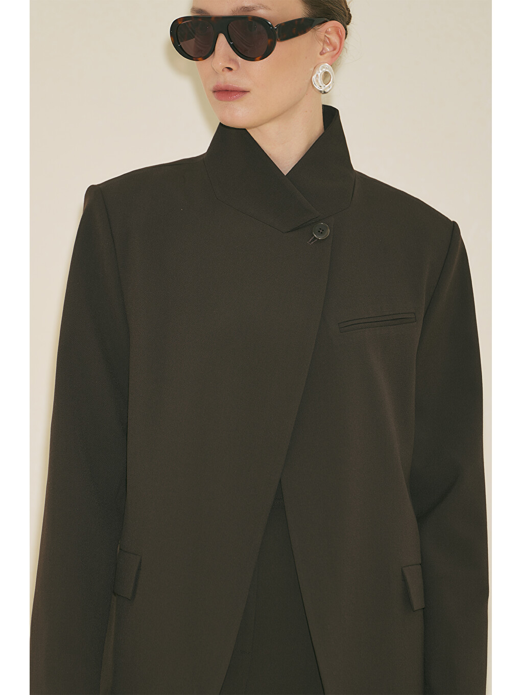 Kahverengi Mılanda Blazer Ceket Acı Kahve-5