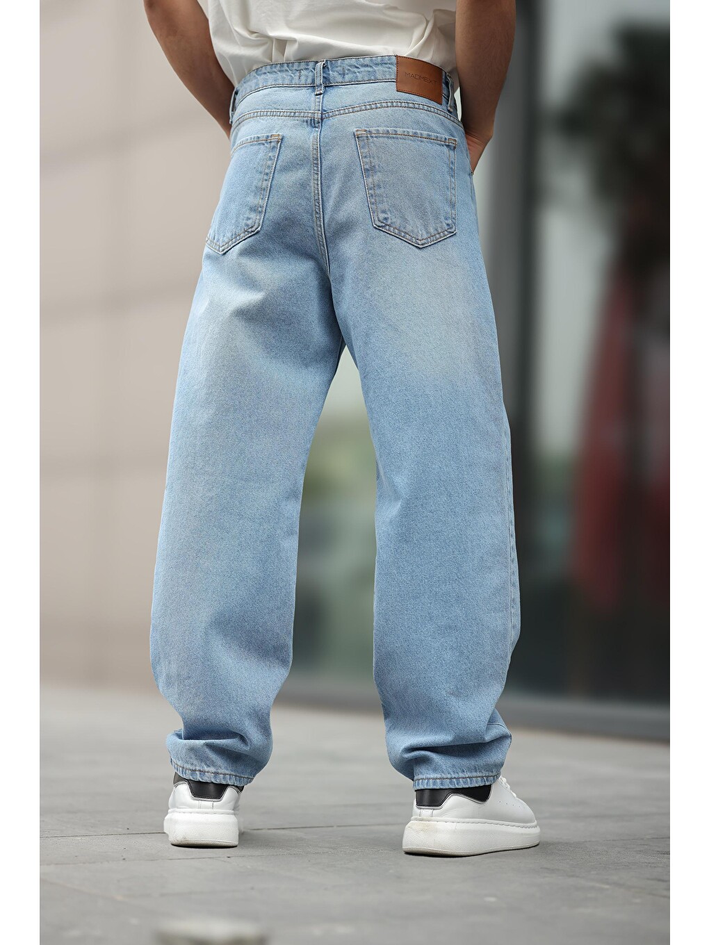 Mavi Erkek Yıkamalı Baggy Jean 7216-5