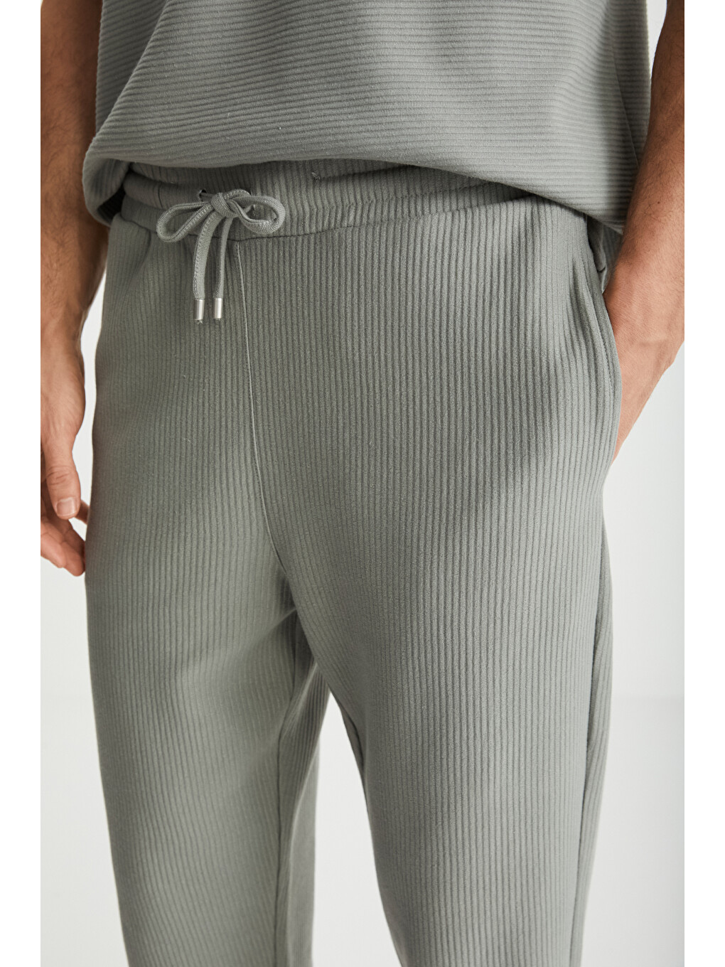 Zelvor Erkek Geniş Paça Regular Fit Yeşil Eşofman Altı-3