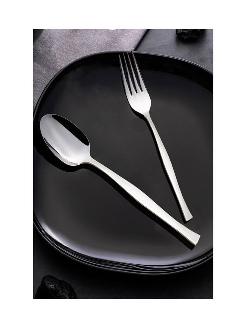 Gri Zarif 72 Parça Lüks Karton Kutulu Çatal Kaşık Bıçak Takımı