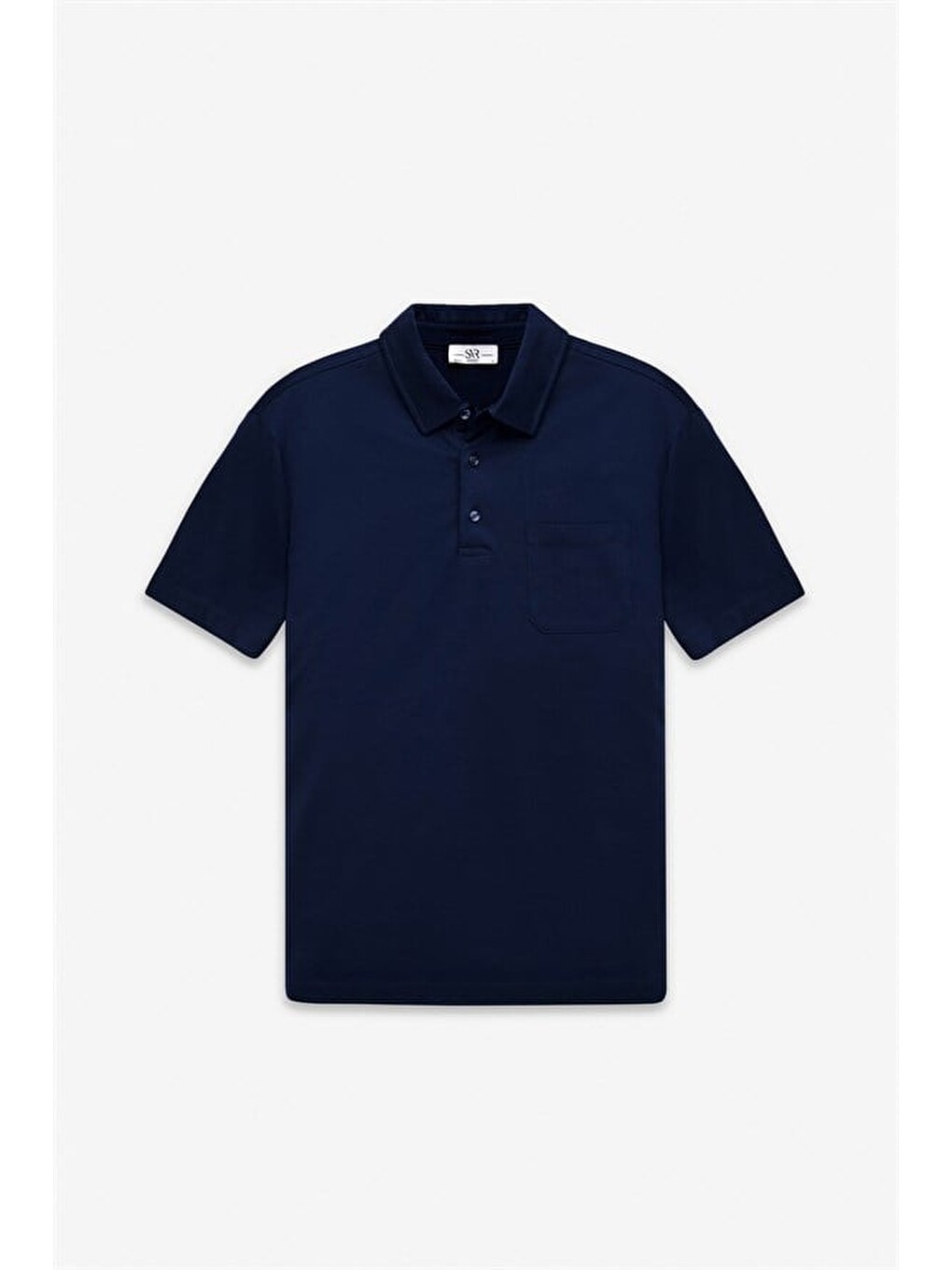 Lacivert Regular Düz Baskısız Süprem Düğmeli Polo Yaka Tişört-4