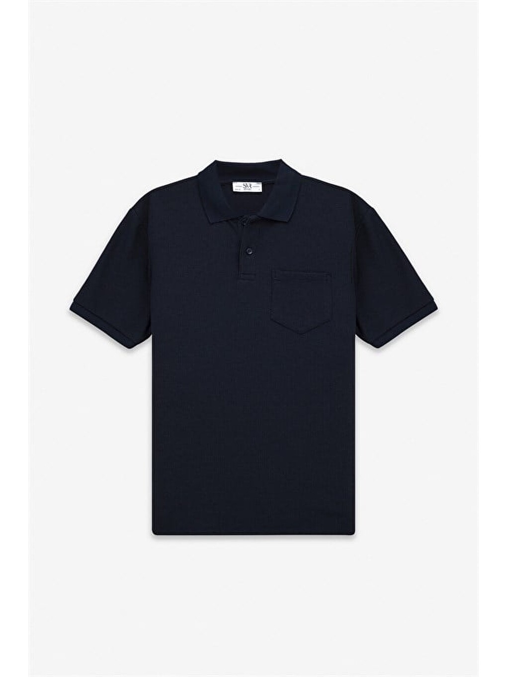 Lacivert Regular Düz Baskısız Pike Düğmeli Polo Yaka Tişört-5