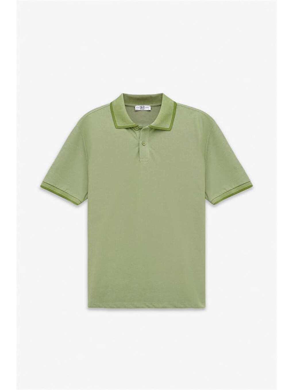 Turkuaz Su Yeşili Regular Düz Baskısız Pike Polo Yaka Tişört-5