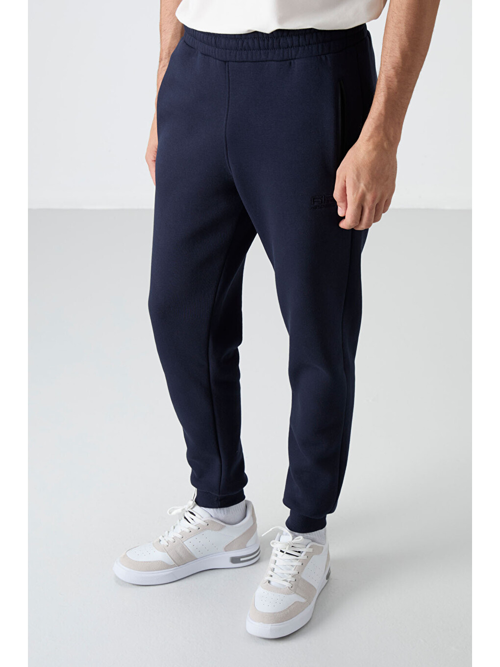Cesar Lacivert Fermuar Cepli Şardonlu Jogger Erkek Jogger Eşofman Altı - 84929-1
